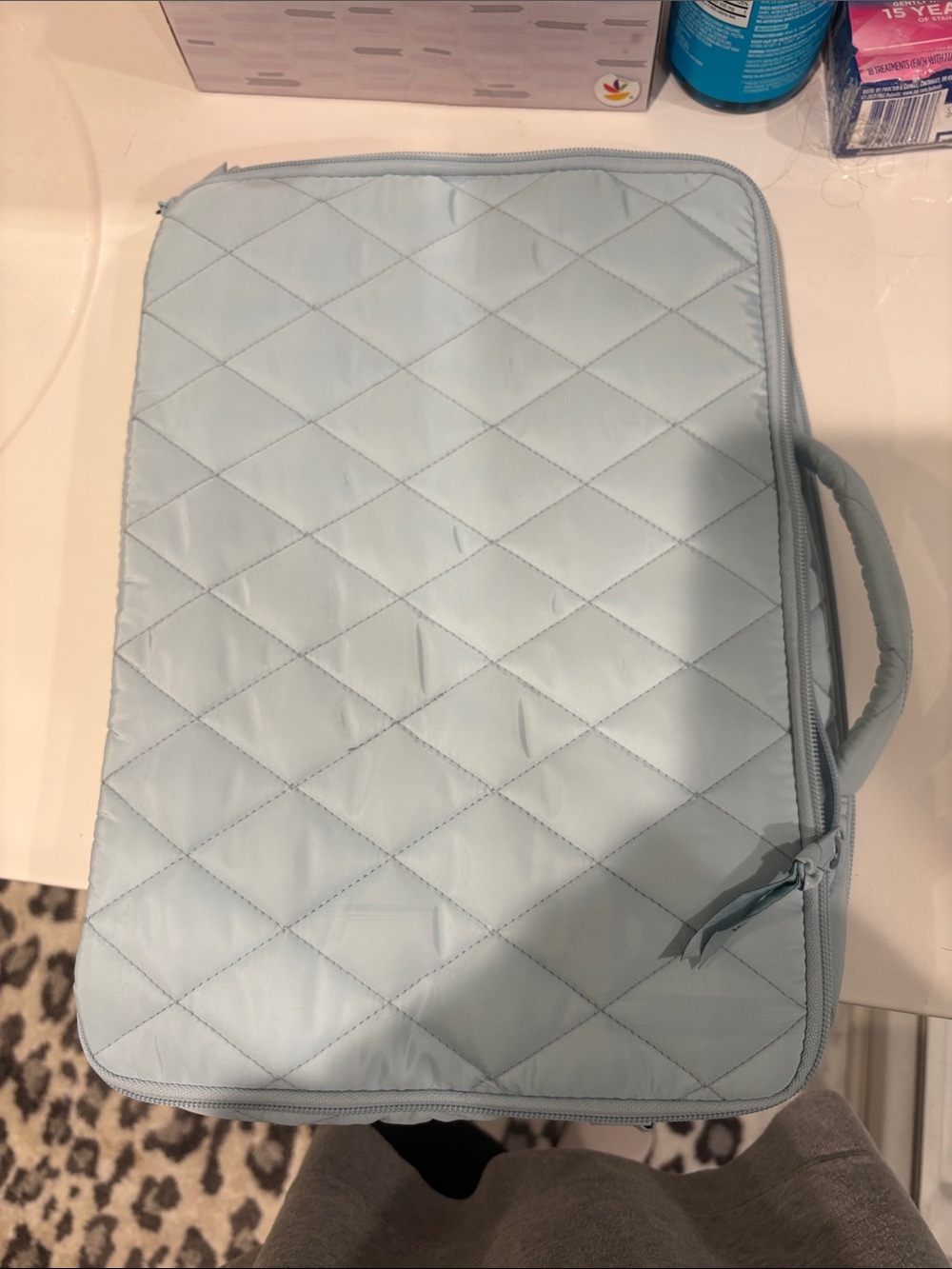 Vera Bradley NWOT Quilted Light Blue Carrying Case
